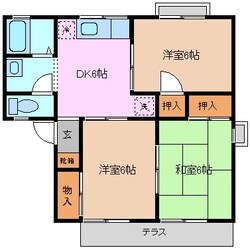 近鉄富田駅 徒歩5分 1階の物件間取画像